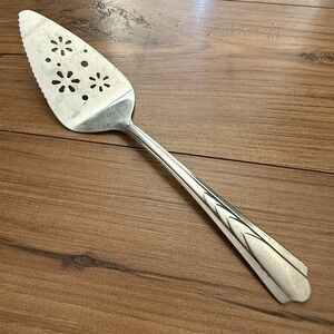 Ekco EKS7 Stainless Pie Server Glossy USA Chevron Geometric Center Flatware